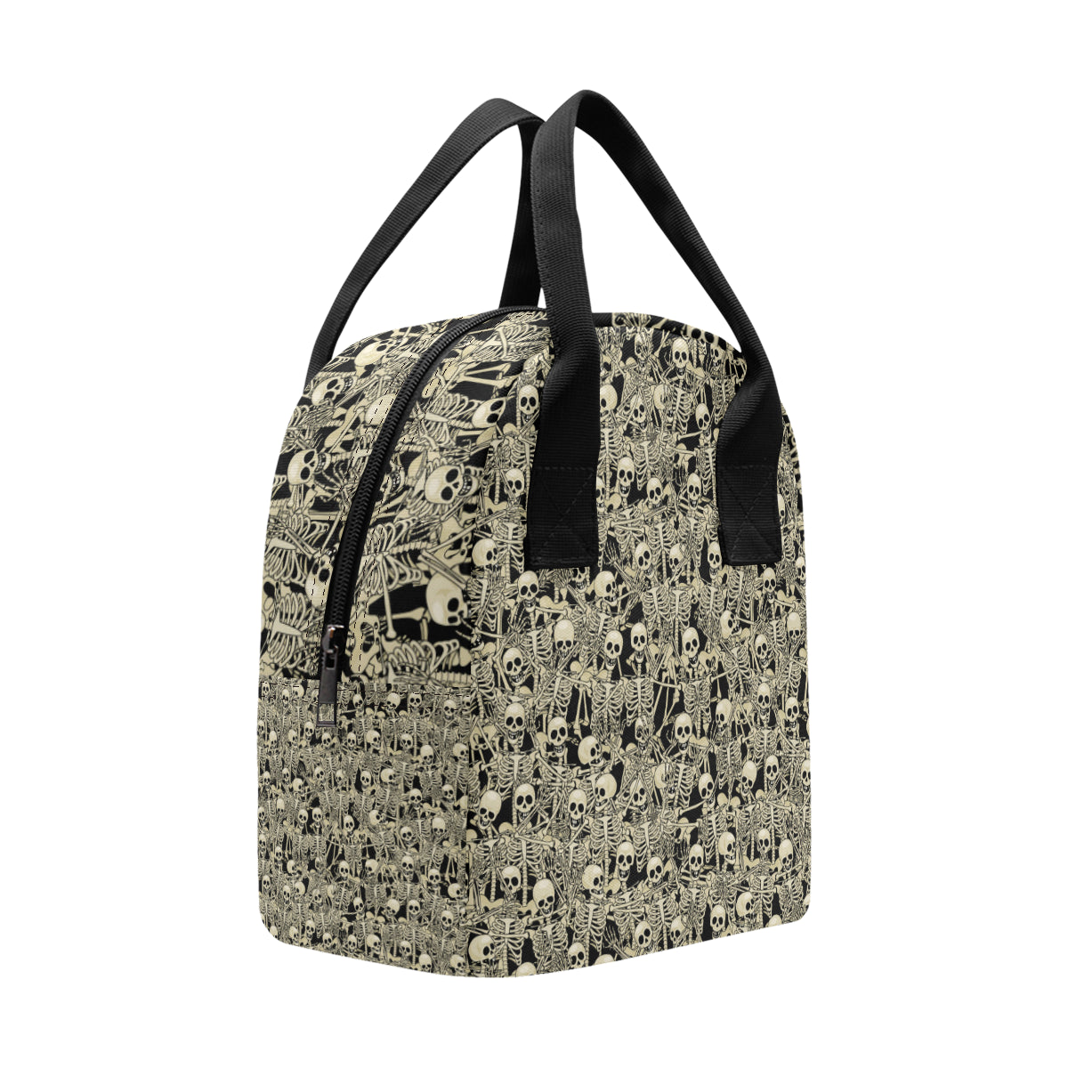 Skeleton Design Print Insulated Lunch Bag
