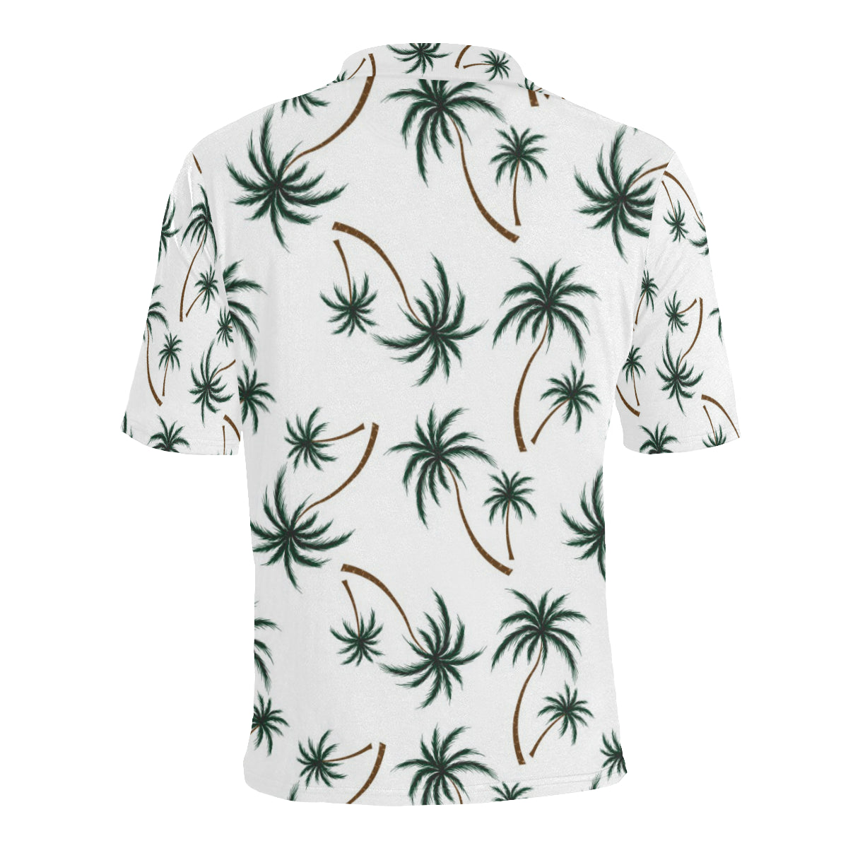 Palm Tree Pattern Print Design PT07 Men Polo Shirt