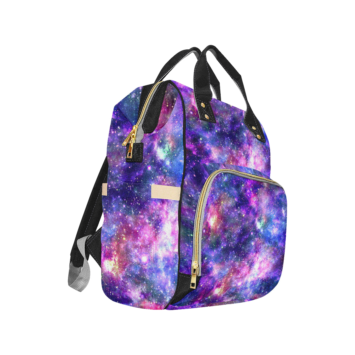 Galaxy Night Stardust Space Print Diaper Bag Backpack