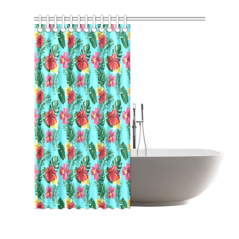 Hibiscus Hawaiian Flower Shower Curtain