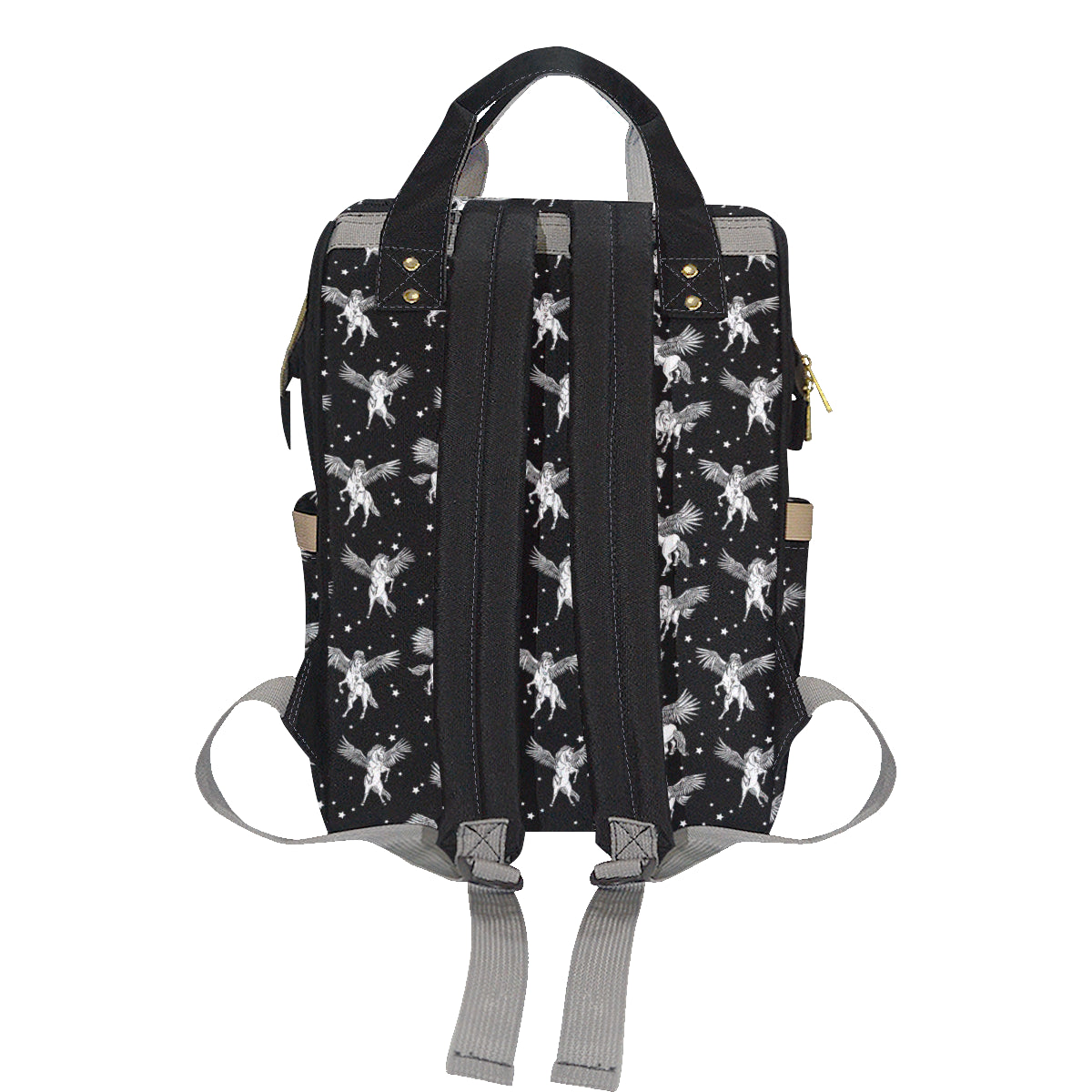 Pegasus Pattern Print Design 01 Diaper Bag Backpack