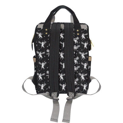 Pegasus Pattern Print Design 01 Diaper Bag Backpack