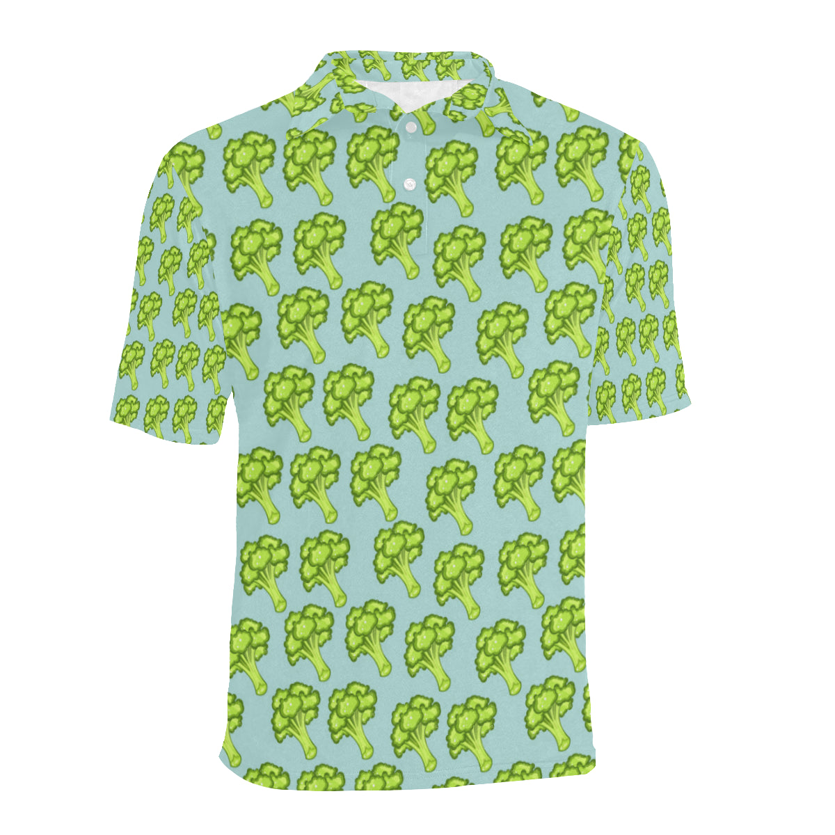 Broccoli Pattern Print Design 02 Men Polo Shirt