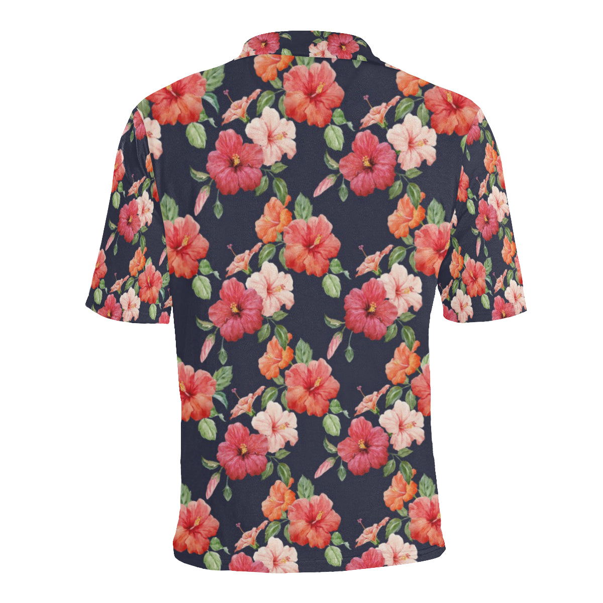 Tropical Flower Pattern Print Design TF020 Men Polo Shirt