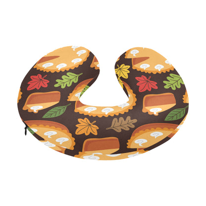 Pie Pattern Print Design A03 U-Shaped Travel Neck Pillow