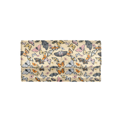 Butterfly Pattern Print Design 04 Women's Trifold Wallet