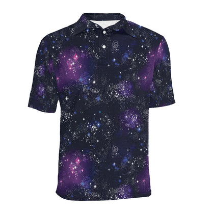 Cosmic Pattern Print Design 03 Men Polo Shirt