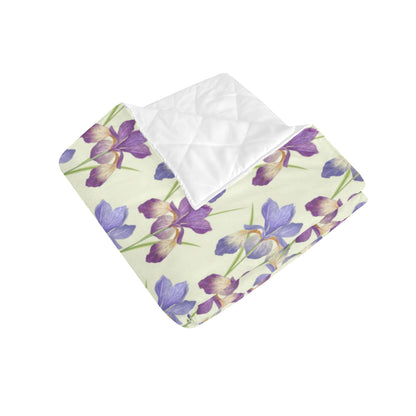 Iris Pattern Print Design IR08 Premium Quilt