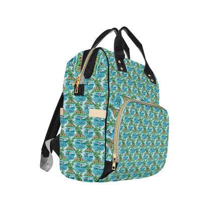 Palm Tree Hawaiian Themed Design Print Diaper Bag Backpack