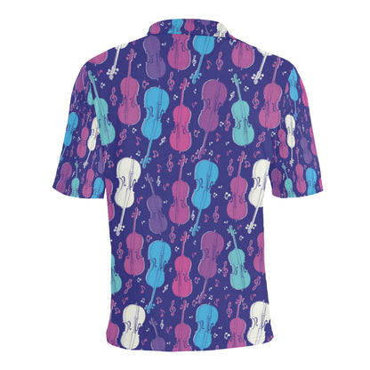 Cello Pattern Print Design 01 Men Polo Shirt