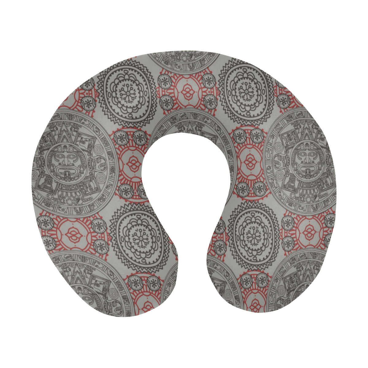 Calendar Aztec Pattern Print Design 04 U-Shaped Travel Neck Pillow