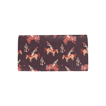 Rodeo Pattern Print Design A01 Women's Trifold Wallet