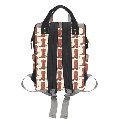 Cowboy Pattern Print Design 06 Diaper Bag Backpack