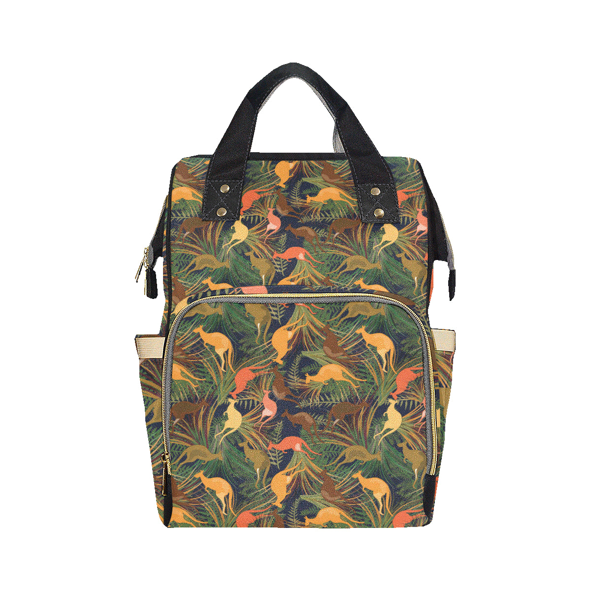 Kangaroos Pattern Print Design 07 Diaper Bag Backpack