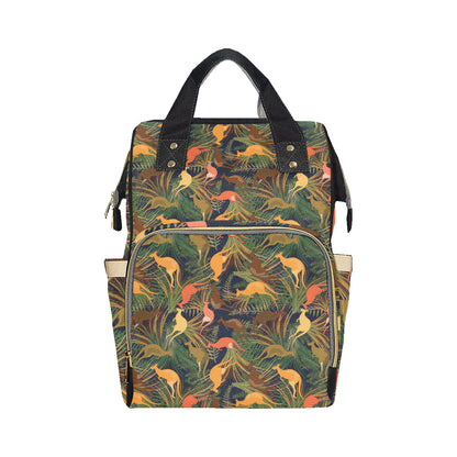Kangaroos Pattern Print Design 07 Diaper Bag Backpack