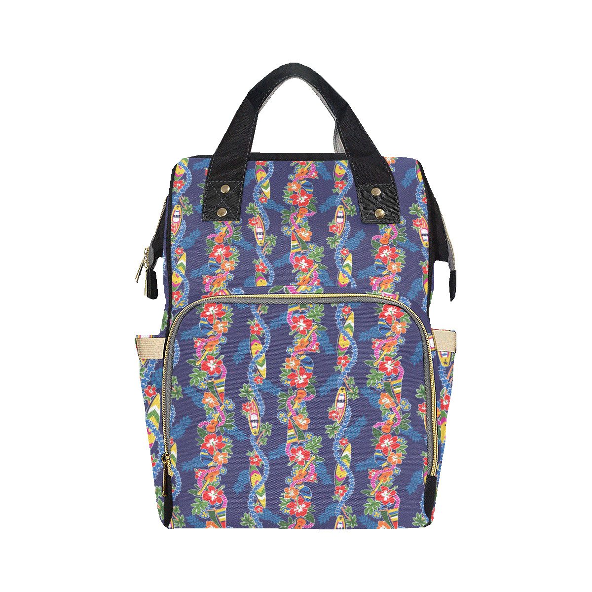 Hawaiian Themed Pattern Print Design H04 Diaper Bag Backpack