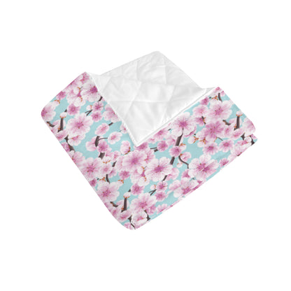Cherry Blossom Pattern Print Design 01 Premium Quilt