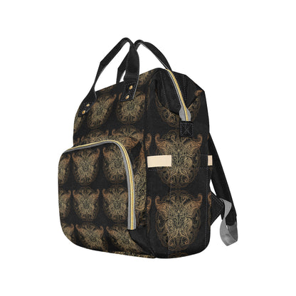 Gold Butterfly Ornamental Diaper Bag Backpack