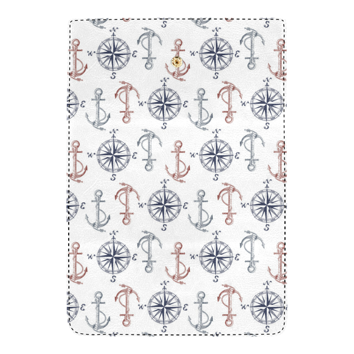 Anchor Pattern Print Design 06 Women's Trifold Wallet