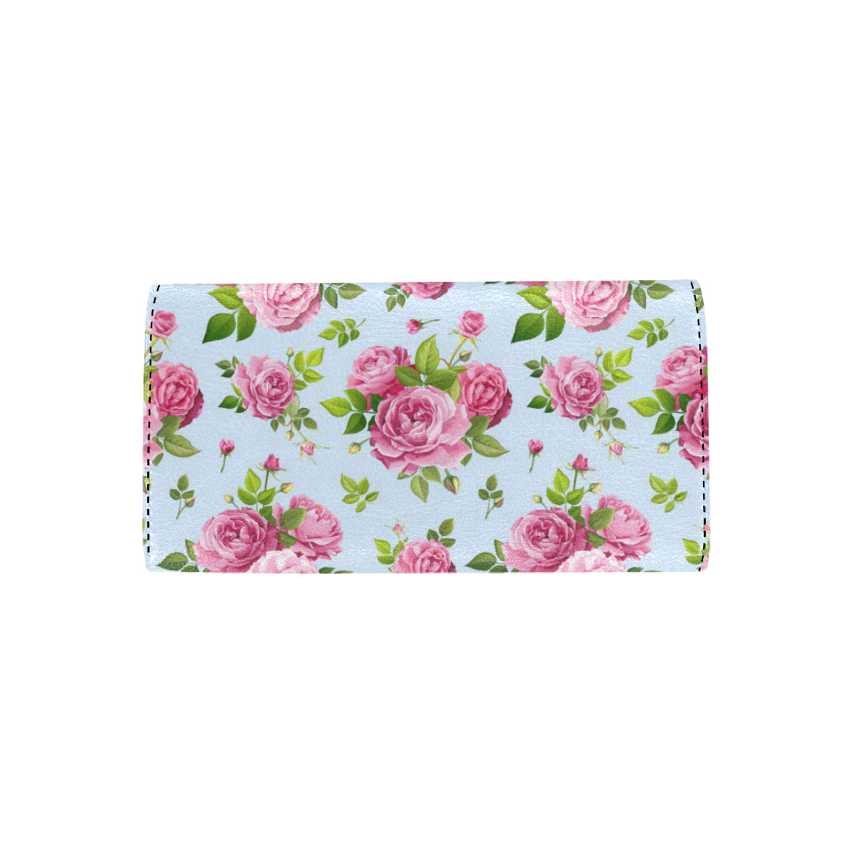 Rose Pink Pattern Print Design RO08 Women's Trifold Wallet