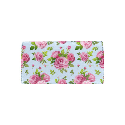 Rose Pink Pattern Print Design RO08 Women's Trifold Wallet