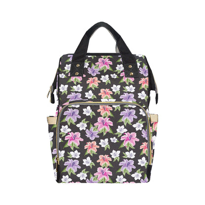 Lily Pattern Print Design LY02 Diaper Bag Backpack