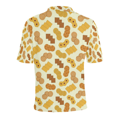 Cookie Pattern Print Design 06 Men Polo Shirt