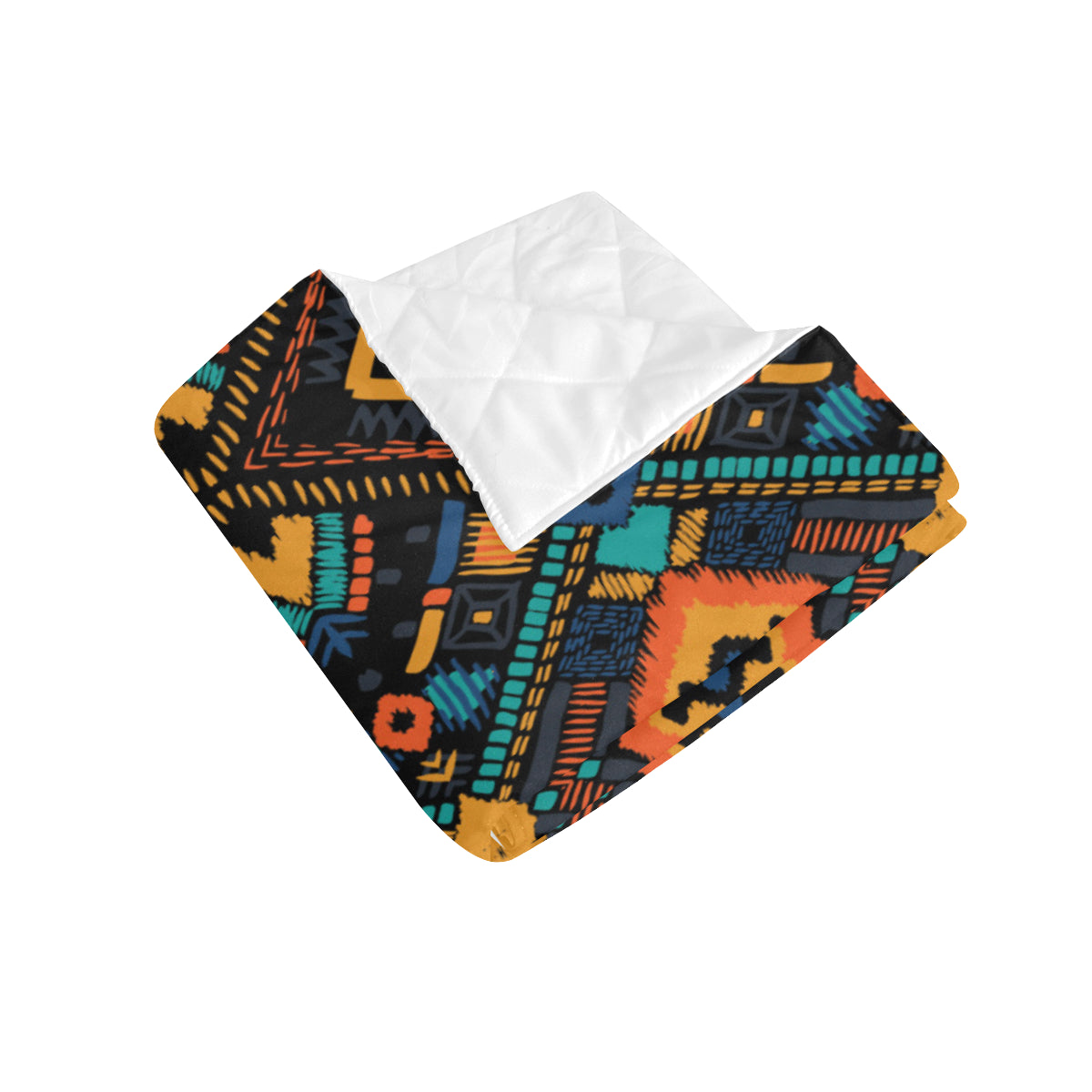 Kente Pattern Print Design 04 Premium Quilt