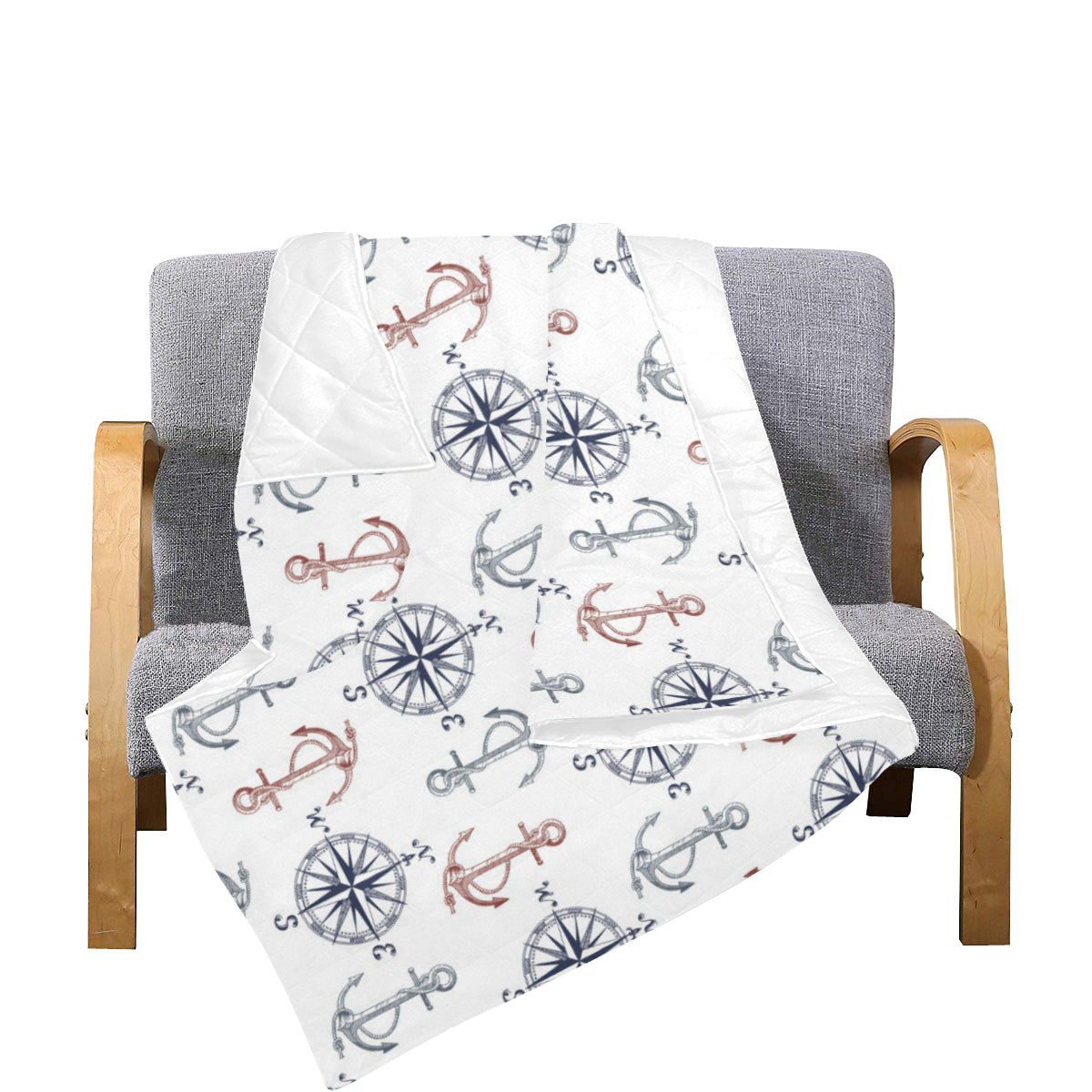 Anchor Pattern Print Design 06 Premium Quilt