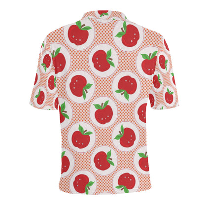 Apple Pattern Print Design AP08 Men Polo Shirt