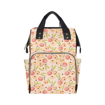 Peach Pattern Print Design A01 Diaper Bag Backpack
