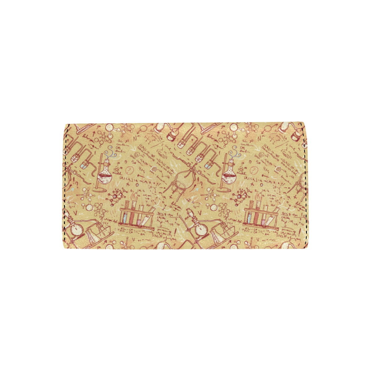 Chemical Pattern Print Design 01 Women's Trifold Wallet