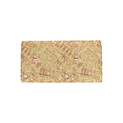 Chemical Pattern Print Design 01 Women's Trifold Wallet