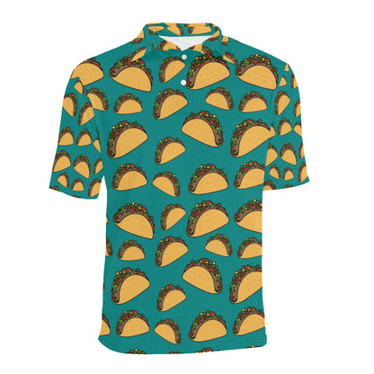 Taco Pattern Print Design TC07 Men Polo Shirt
