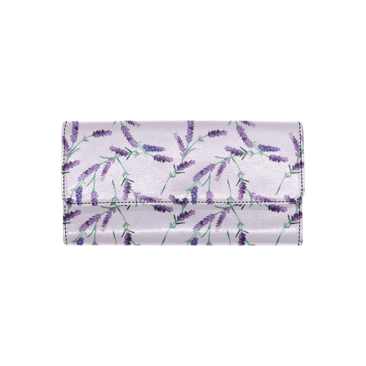 Lavender Pattern Print Design 02 Women's Trifold Wallet