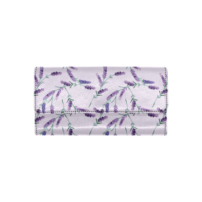 Lavender Pattern Print Design 02 Women's Trifold Wallet
