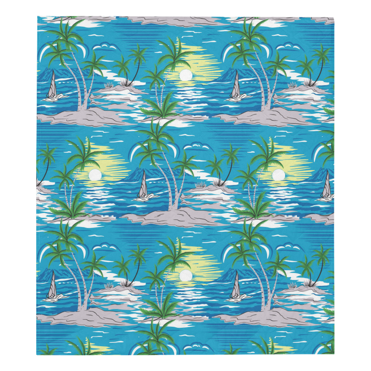 Palm Tree Beach Premium Quilt