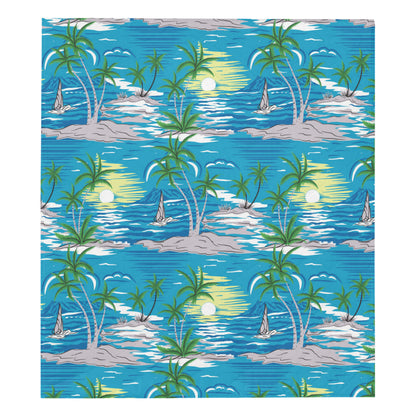 Palm Tree Beach Premium Quilt