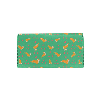 Cardigan Welsh Corgis Pattern Print Design 03 Women's Trifold Wallet