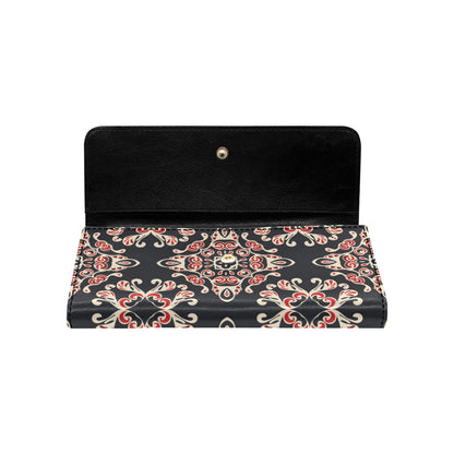 Medallion Pattern Print Design 01 Women's Trifold Wallet