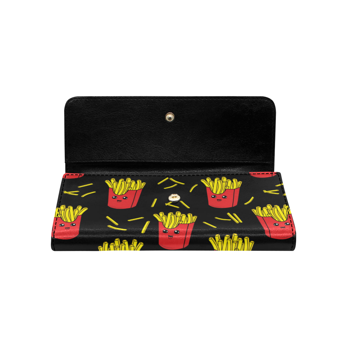 French Fried Pattern Print Design 03 Women's Trifold Wallet