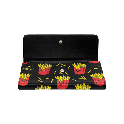 French Fried Pattern Print Design 03 Women's Trifold Wallet