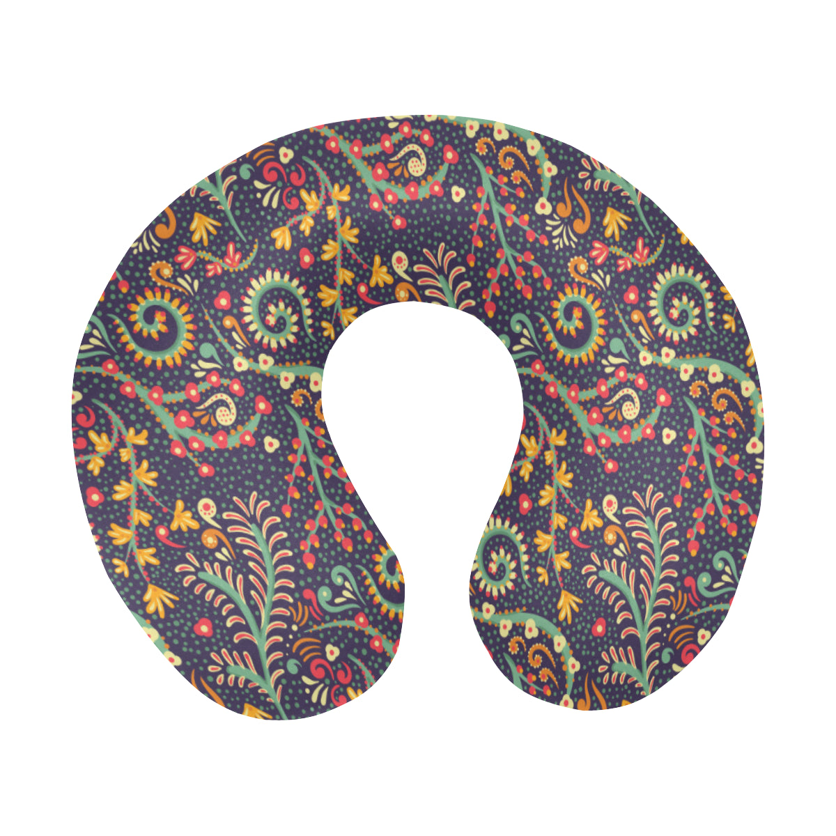Bohemian Pattern Print Design 08 U-Shaped Travel Neck Pillow