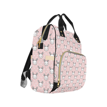 Rabbit Pattern Print Design RB02 Diaper Bag Backpack