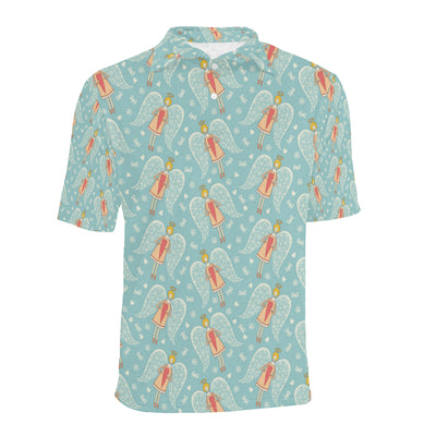 Angel Pattern Print Design 01 Men Polo Shirt