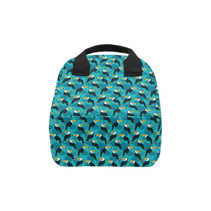 Toucan Parrot Pattern Print Insulated Lunch Bag