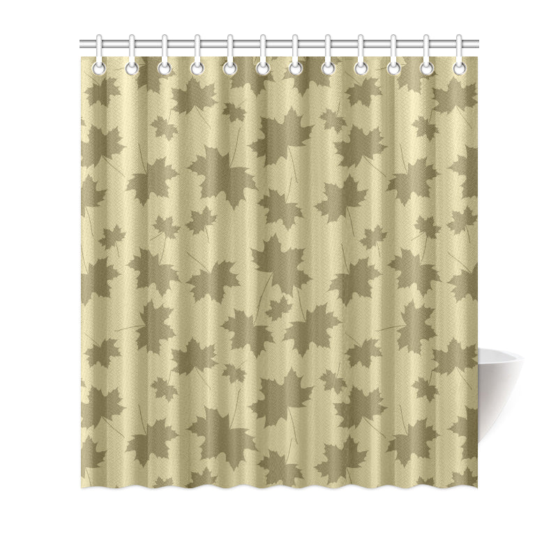 Maple Leaf Pattern Print Design 01 Shower Curtain