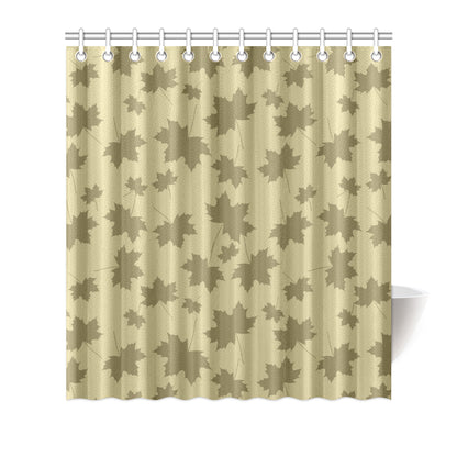 Maple Leaf Pattern Print Design 01 Shower Curtain