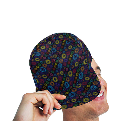 Chakra Colorful Print Pattern Snapback Cap