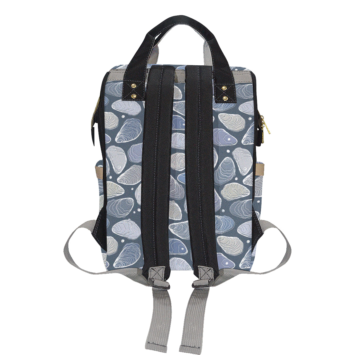 Oyster Pattern Print Design 02 Diaper Bag Backpack